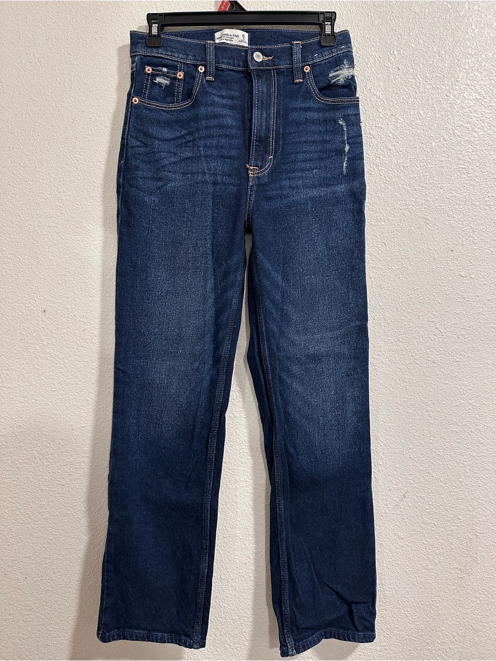 Abercrombie & Fitch Men’s Dark Blue Straight Jeans